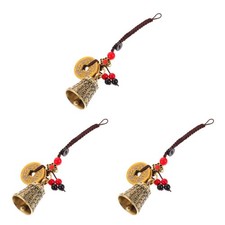  3 pezzi ciondolo campana auto ottone Bell Hanging Charm Bell ciondolo portachiavi