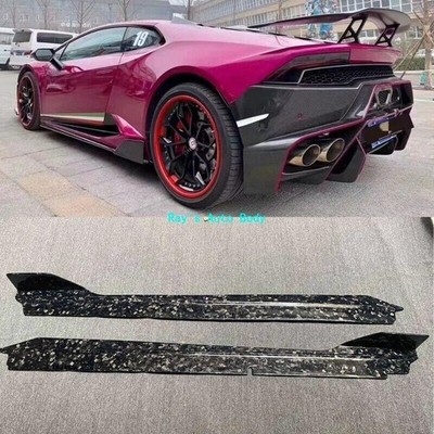 Fits For Lamborghini Huracan LP580 LP610 Forge Carbon Fiber Sideskirts Step Lip
