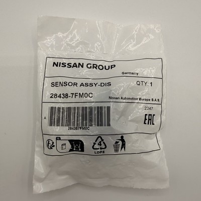 Park Sensor - Genuine Nissan Part # 28438-7FM0C OEM NOS