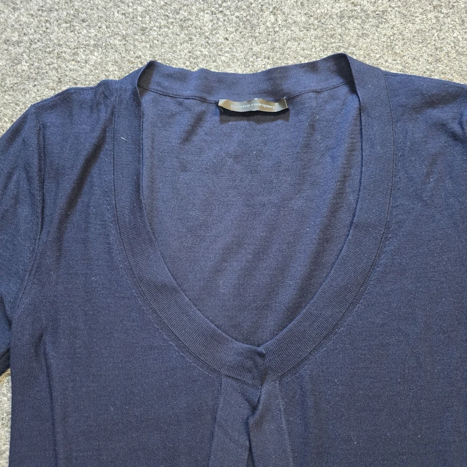 Женский свитер Narciso Rodriguez маленький синий шелковый кардиган легкая капсула - Изображение 2 из 4