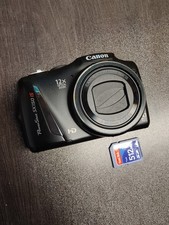 Canon PowerShot SX150 IS 14.1MP Digital Camera - Black Tested Works