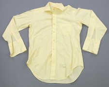 Rare VTG ARROW Kent Collection Decton Perma Press Dress Shirt 60s 70s Yellow 32