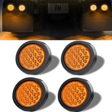4pcs 4inch Round 24 Led Truck Trailer Stop Turn Signal Tail Light 24v Waterproof
