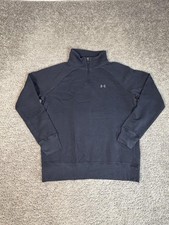 Under Armour Sweatshirt Womens M Black HeatGear 1/4 Zip Pullover Mock Neck