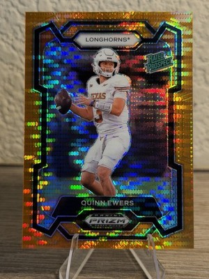 2024 Prizm Draft Picks Quinn Ewers Rated #191 Orange Pulsar /49 COLOR MATCH