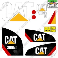 Fits Caterpillar 308 E2 CR Decal Kit Excavator - 7 YEAR OUTDOOR 3M VINYL! 