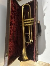 1930's York Trumpet 125128 Brass Lacquer Plated Grand Rapids Original Box