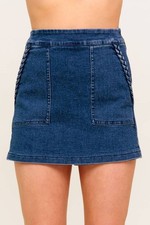MOONLIGHT EMBRACE MEDIUM INDIGO DENIM SKORT