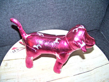 Victoria s Secret VS PINK Vinyl Puppy Dog Shiny Metallic Pink Plush Collectible