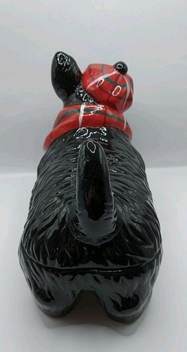 Scottie Dog Tartan Beret & Scarf Biscuit Sweet Cookie Jar - Grandma Wild’s 2015 - Picture 9 of 11