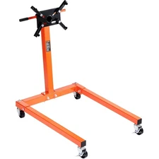 1300lb Adjustable Engine Hoist Stand, 360° Rotating with 4-Caster Stabilization