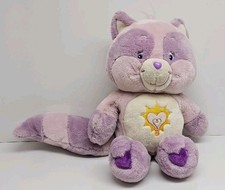 2004 Care Bear Cousins Bright Heart Raccoon 20" Purple Plush