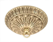 B&P Lamp Cast Brass Canopy W/ Polished Brass Finish, 5 1/4" Dia.