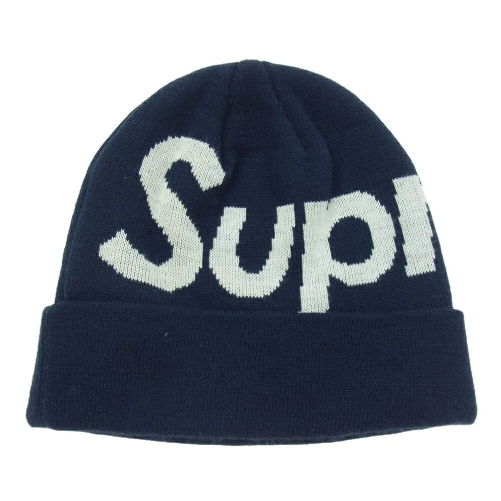 Bonnet Supreme Big Logo Big Logo bonnet tricot bleu marine homme