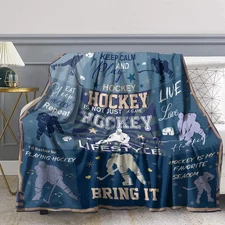 Ice Hockey Gifts Blanket for Boys Girls Teen Son Adults - Perfect for Ultra S...