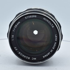 Minolta 58mm f/1.4 Rokkor-PF MC Mount Manual Focus Lens {55}