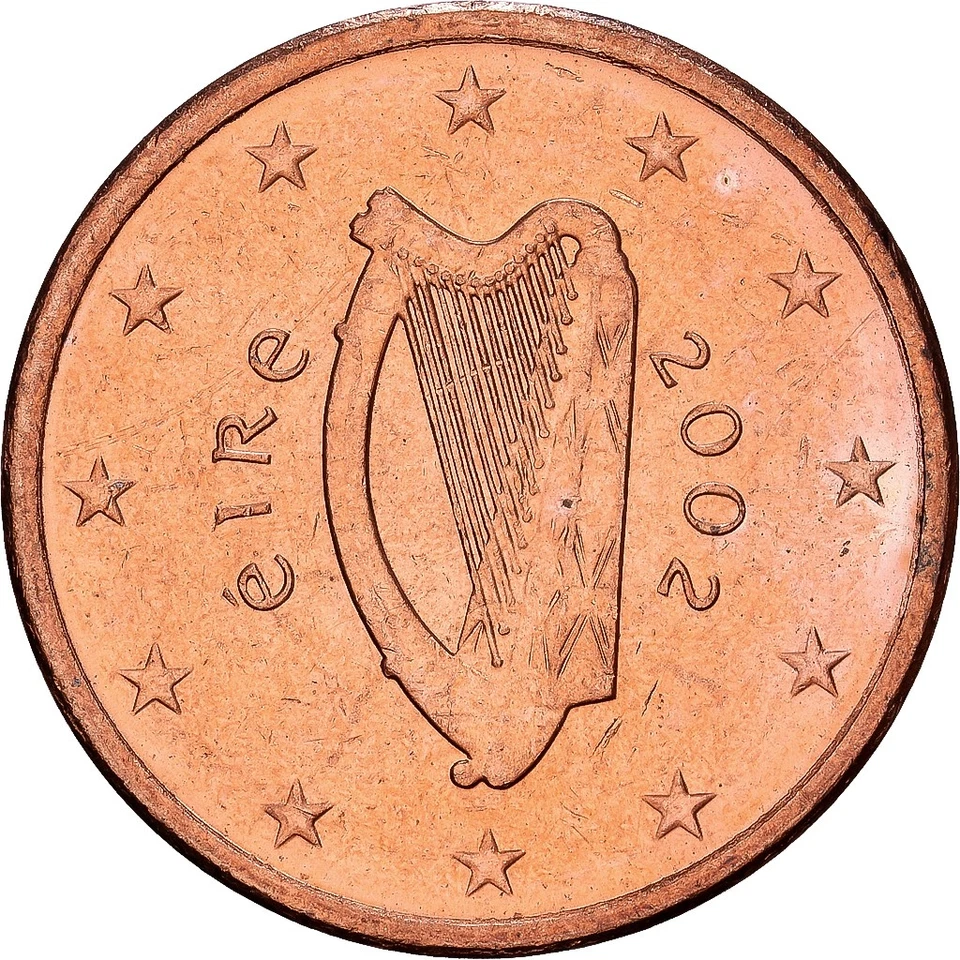 Irlande, 2 Euro Cent, 2002, Dublin, Cuivre plaqué acier, SPL+ - Photo 1/2