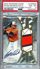 2022 Topps Diamond Icons Ryan Mountcastle Jumbo Patch Auto #8/25 PSA 8