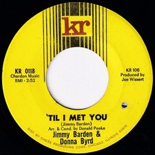 7inch spin! Jimmy Barden & Donna Byrd Duet Soul 2 sider Koppelman & Rubin Gold