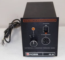 Nice!! Works!! Vtg KOSS E.9 "Electrostatic Energizing Source" UNIT ONLY /E9, E-9