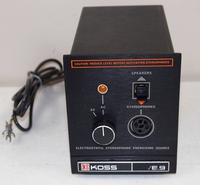 Nice!! Works!! Vtg KOSS E.9 ''Electrostatic Energizing Source'' UNIT ONLY /E9, E-9