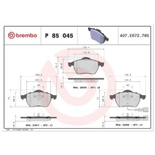 Satz Bremsbeläge Bremsklötze vorne für Seat Toledo 2 1M2 | 24004025