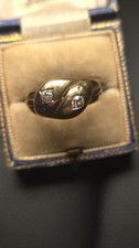 Antique Diamond Gypsy Ring 18ct Yellow Gold Hallmarked  A Fabulous period Ring 