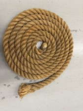 Vintage Manila Rope Coil 24ft 2 Thick Nautical Ship Line Decorative Spiral