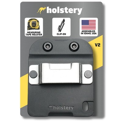 Holstery TapeMaster | Clip-On Tape Measure Holder - Low-Profile Black 