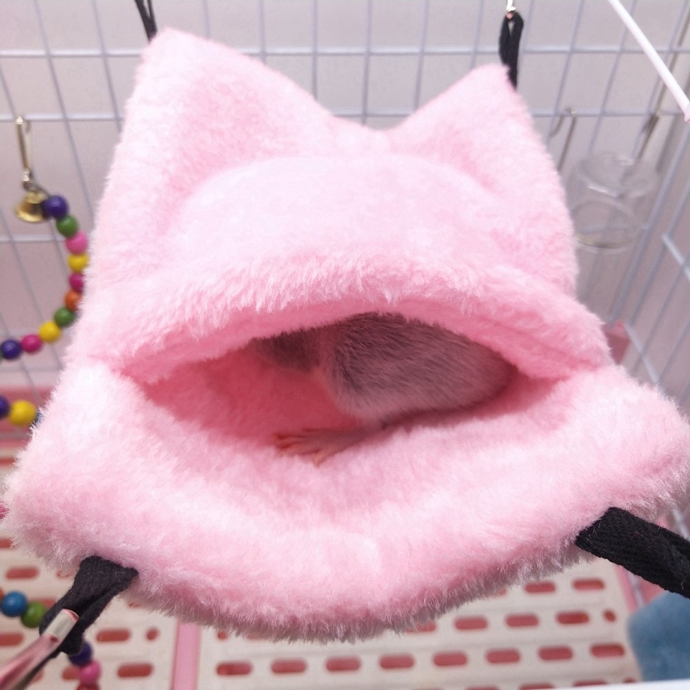 Pink Hamster Squirrel Hanging Hammock Winter Warm Pet Sleeping Bed Part.