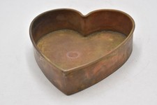 Vintage Scandi Chic Copper Heart Shaped Trinket Dish Storage Bowl 