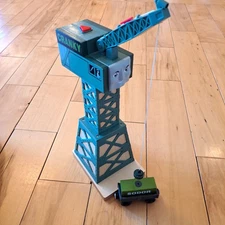 DELUXE CRANKY THE CRANE!  Working!  Thomas Train Wooden Railway