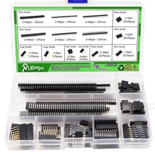 Ruibapa 78 PCS 2.54mm Male and Female Pin Header Connector Assortment Kit Inc...