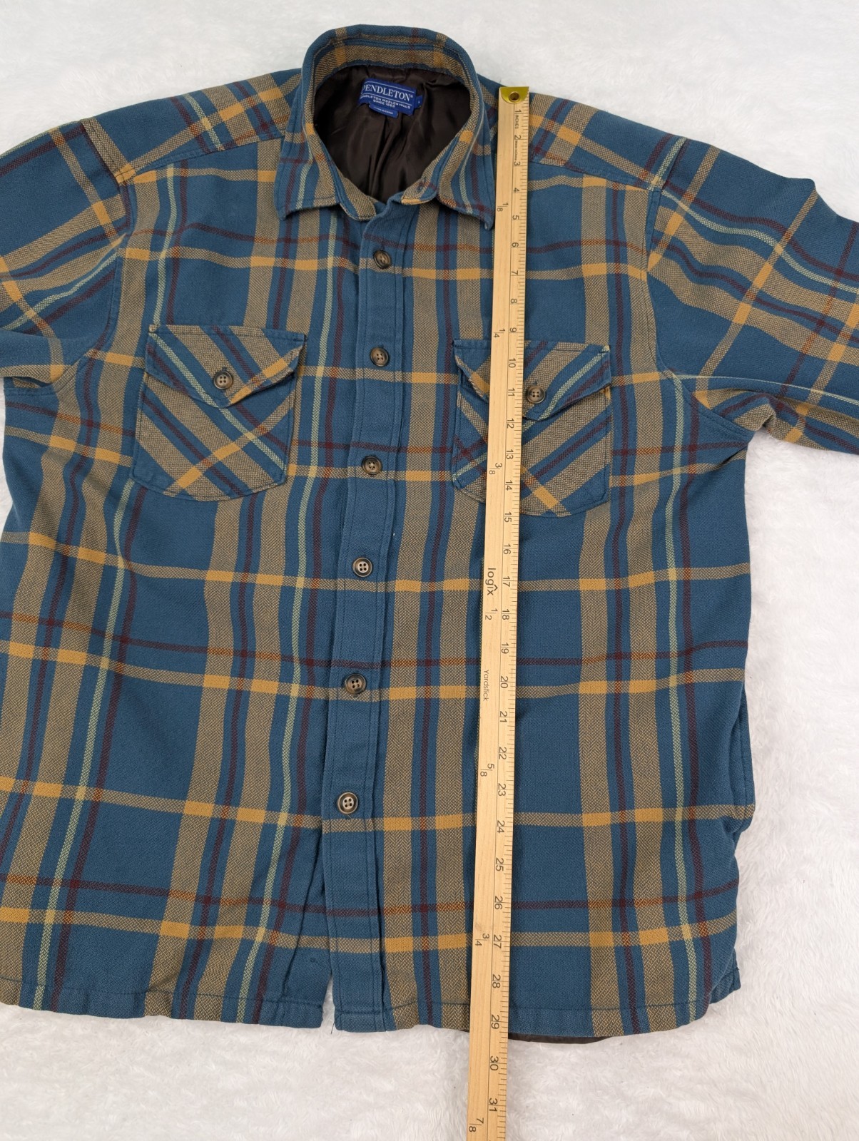 Pendleton Lined Shacket Jacket Men's Size L Blue … - image 5