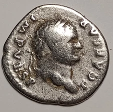TITUS 69-79 AD Silver Denarius struck 74 AD ROME Mint RIC 692 RSC II 161