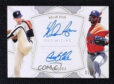 2020 Topps Definitive Collection Dual 21/25 Nolan Ryan Gerrit Cole Auto HOF e1e