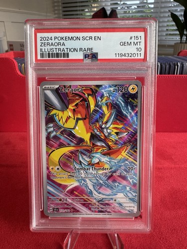 Pokemon Zeraora 151/142 PSA 10 Illustration Rare Stellar Crown 2024