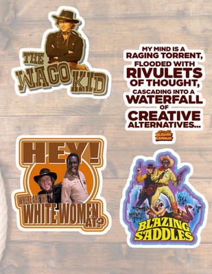 Blazing Saddles Western 70[s Movie 4pc Sticker Pack
