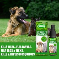 Pet Mite Repellent Spray for Dogs  Cats Natural Formula with Peppermint Scent