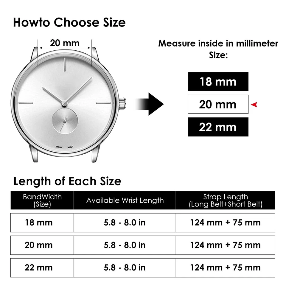 Bracelet montre silicone 20/22 mm dégagement rapide TIESOME - Photo 4/4