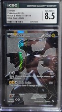 CGC 8.5 Zekrom 2011 Bianco e Nero 114/114 Carta Pokemon Holo Ultra Rara IT