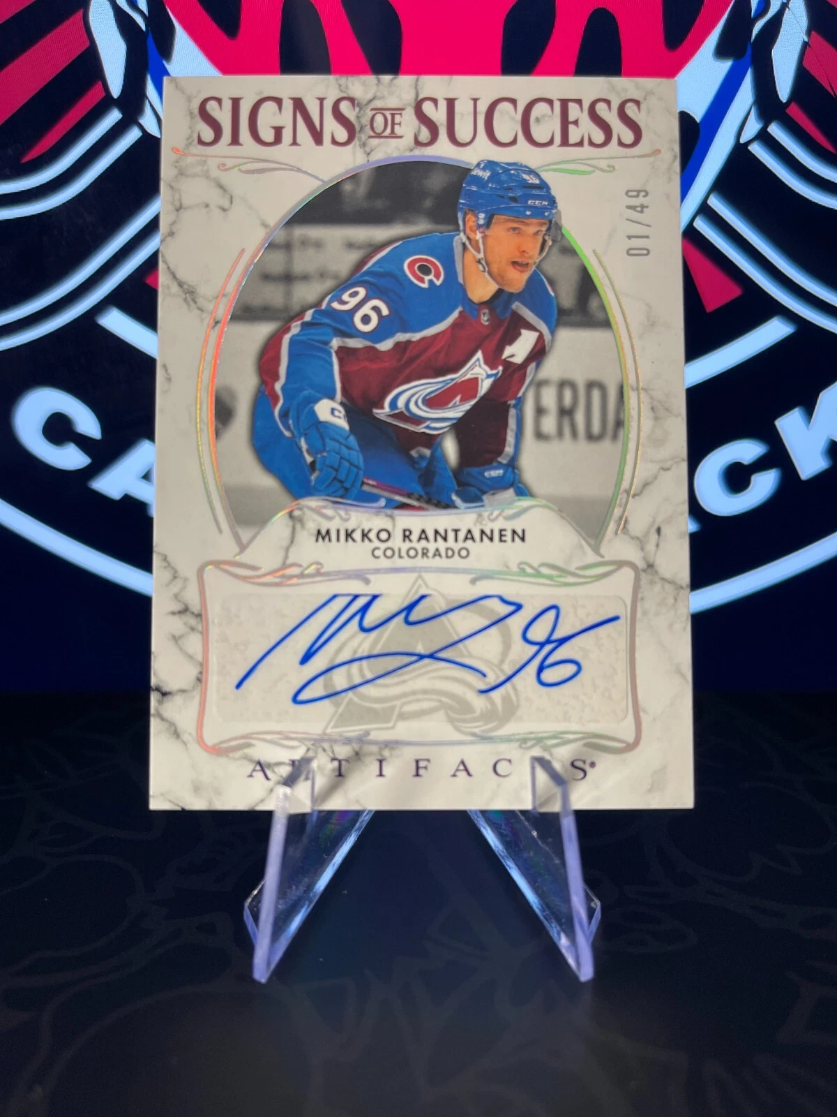 2024-25 UD Artifacts Signs of Success Mikko Rantanen Avalanche Auto #01/49