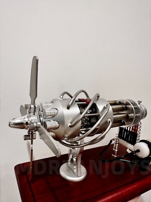 Vintage Single-Cylinder Butane Gas Engine Model Collect Mechanical Toy Desk Gift