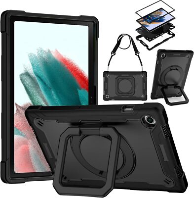 Case for Samsung Galaxy Tab A11 Plus A9+ A8 Shoulder Strap Rotating Kickstand