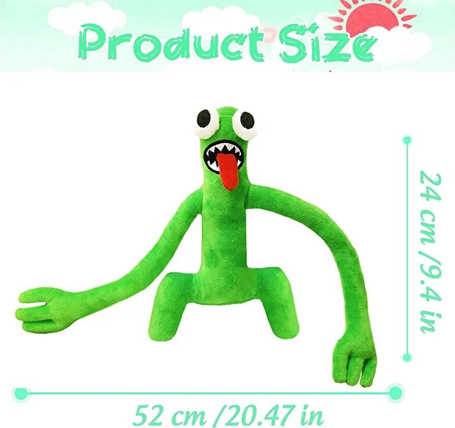 Rainbow Friends Plush Green Long Arm Monster