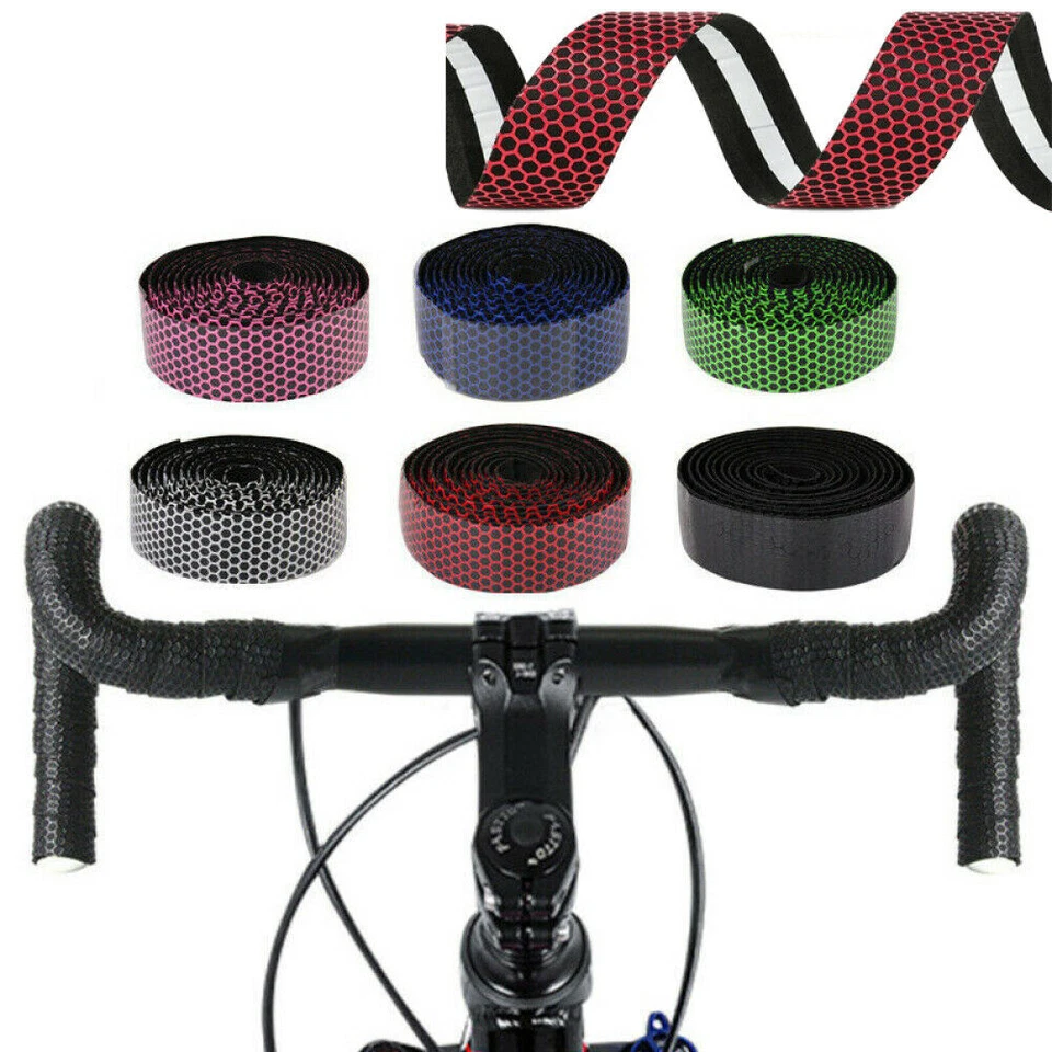 Silicone Bar Tape Road Bike / Drop Handlebar Tape Silica EVA Soft Wrap Bicycle - Image 4 of 4