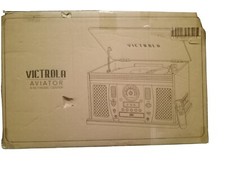 Victrola VTA-600-BLK Aviator Signature Bluetooth 8-in-1 Record Player - Music