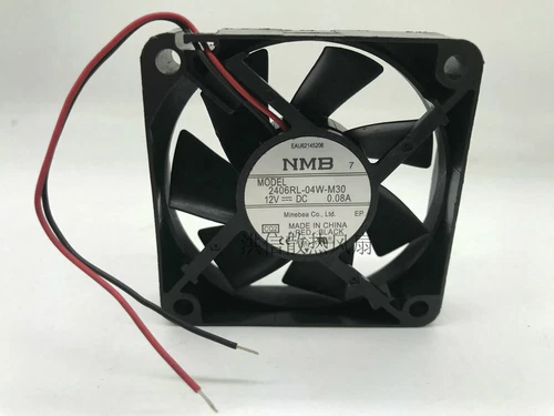 NMB 2406RL-04W-M30 6015 12V 0.08A 6CM 2-wire silent cooling fan