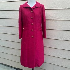 Derek Rayne Robert Leonard Vintage Long Sleeve Fuschia Coat Women Cocktail M