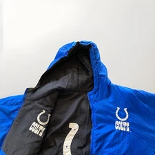 READ VTG Mighty Mac Sports Men XL Reversible Indianapolis Colts Starter-STYLE